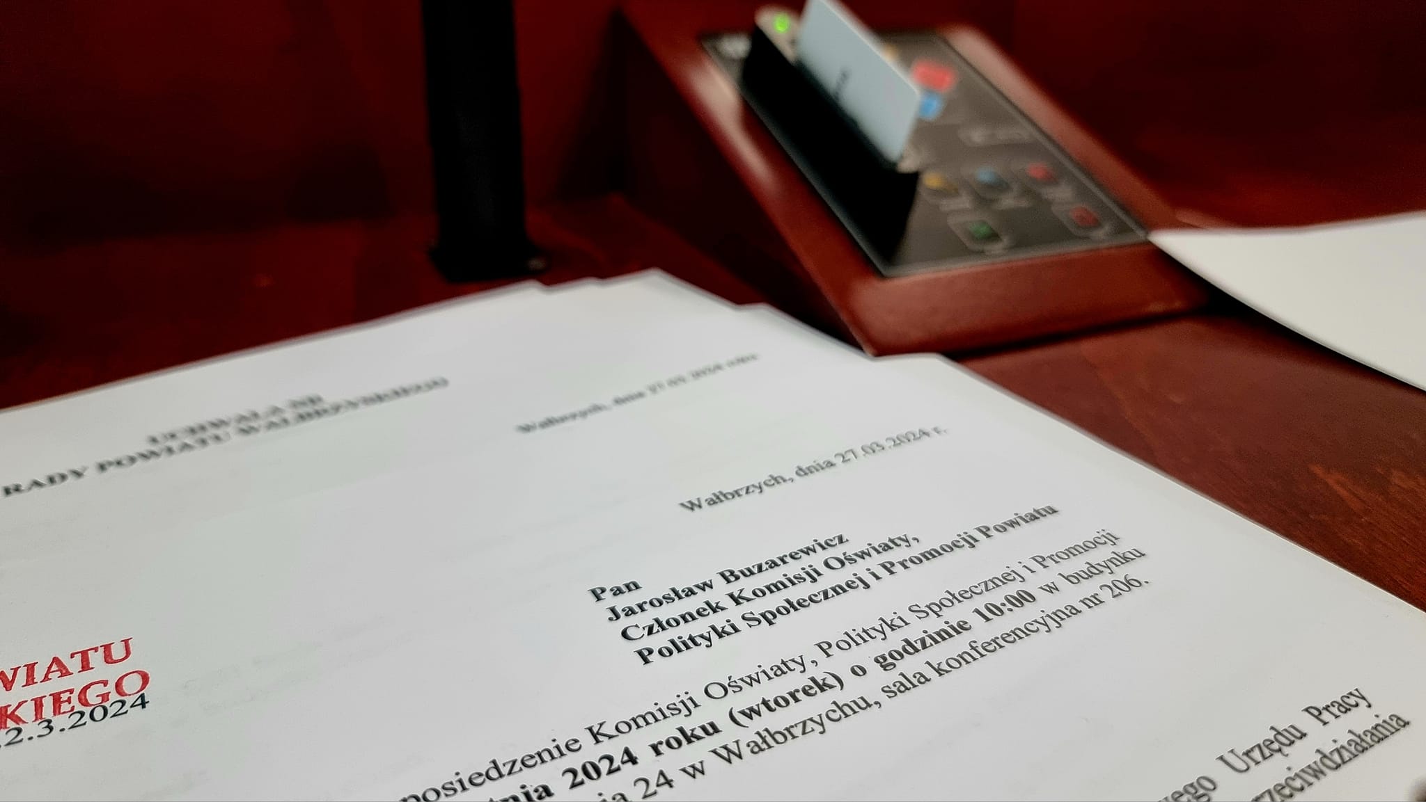Ostatnia w tej kadencji komisja oświaty, polityki społecznej i promocji powiatu wałbrzyskiego.